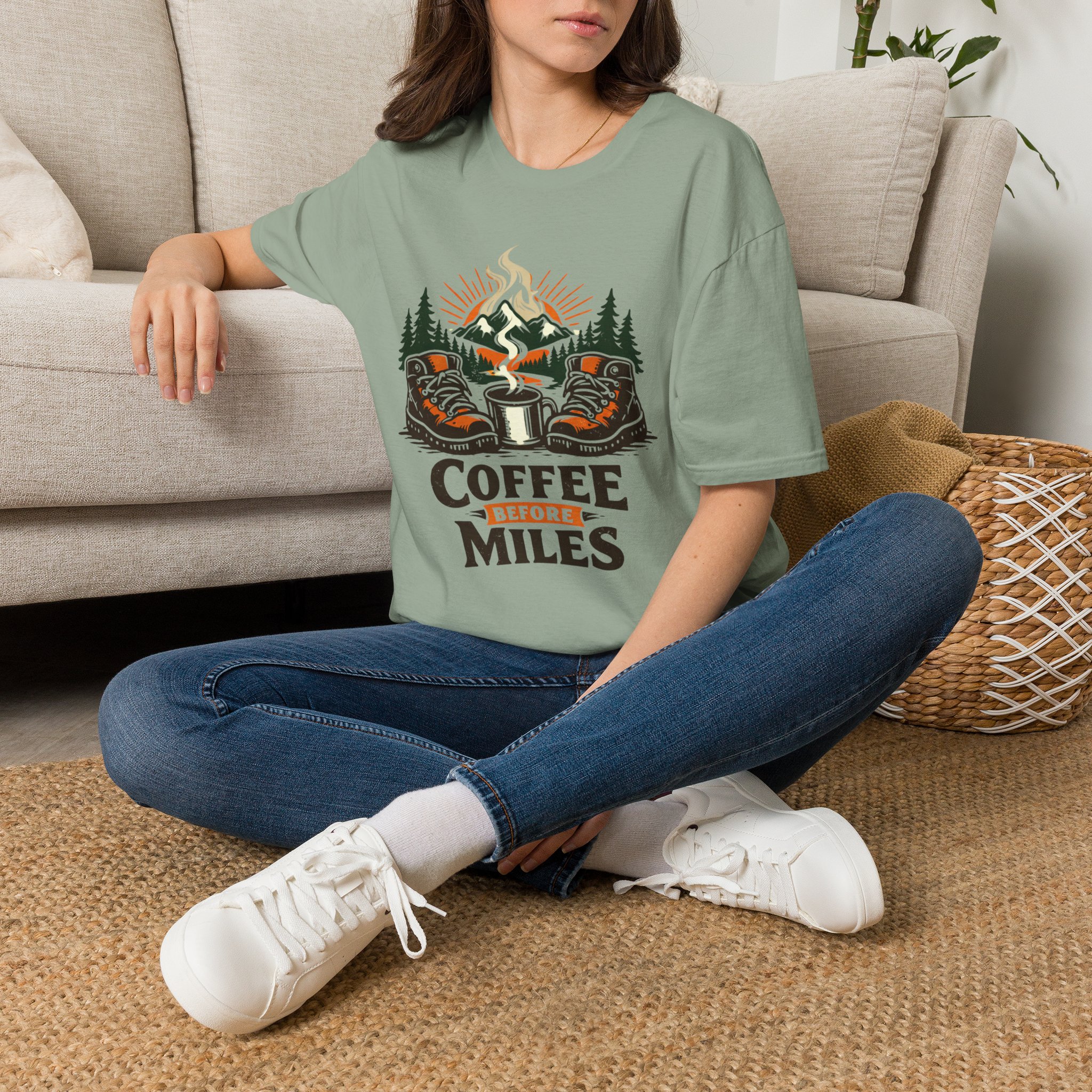 Coffee Before Miles T-Shirt - Image 34