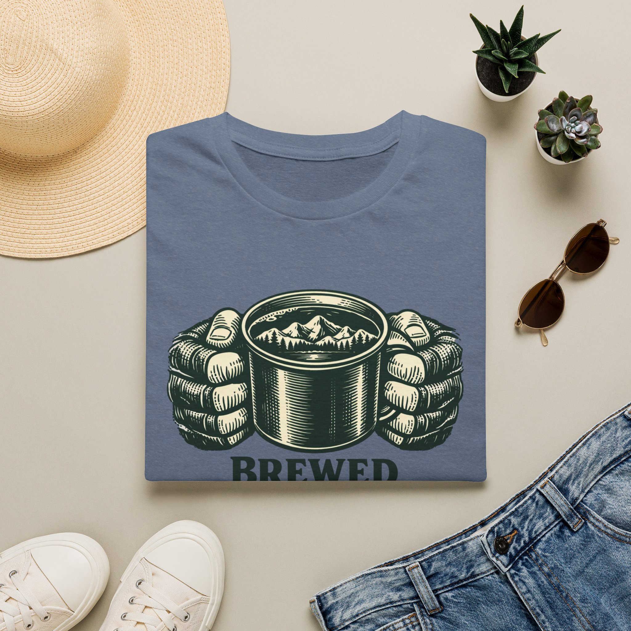 Brewed Somewhere Beautiful Metal T-Shirt - Image 17