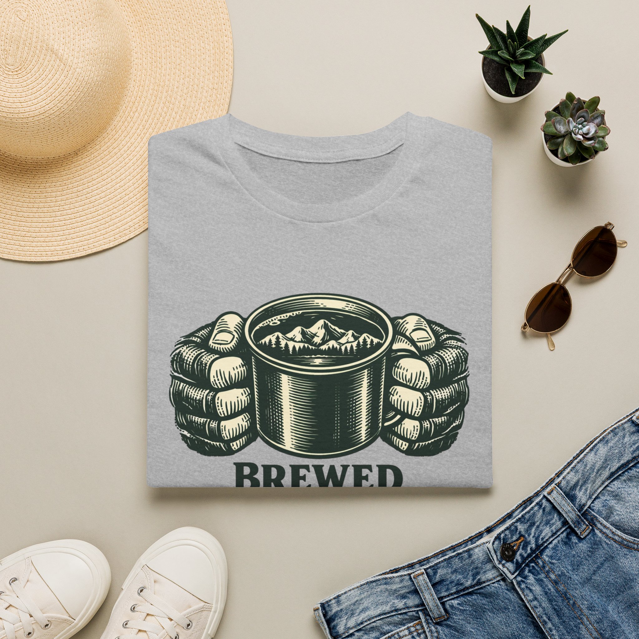 Brewed Somewhere Beautiful Metal T-Shirt - Image 5