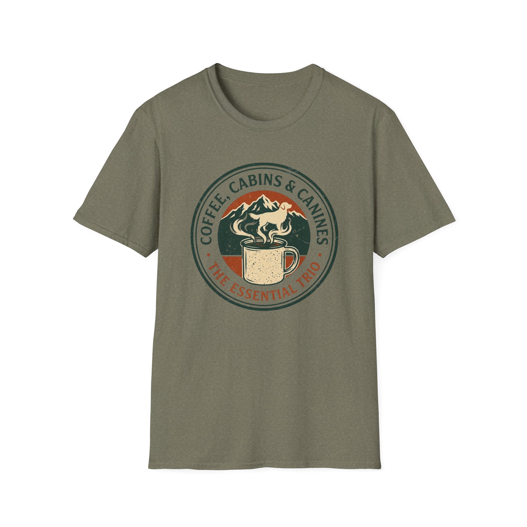 Coffee, Cabins & Canines - The Essential Trio T-Shirt - Image 11
