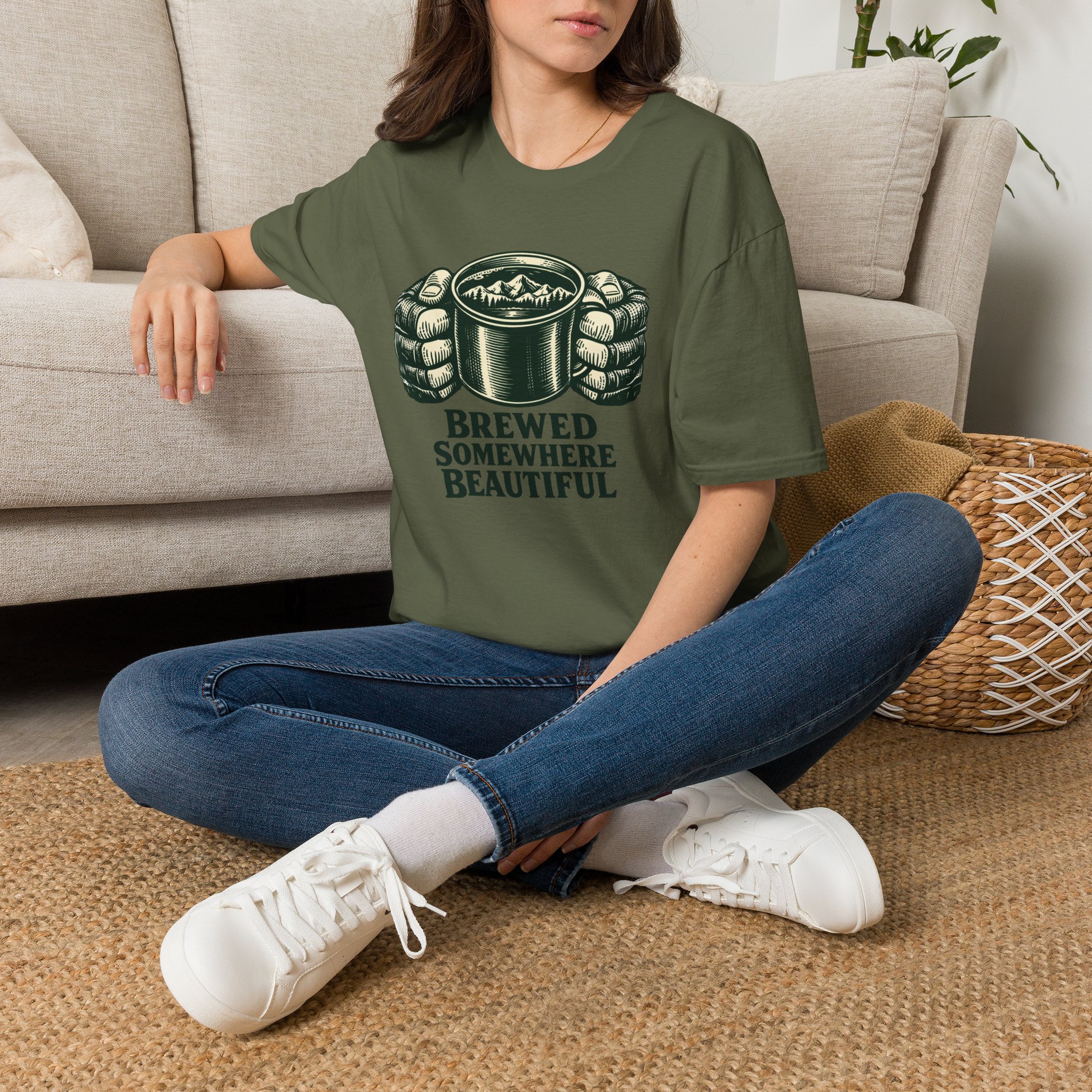 Brewed Somewhere Beautiful Metal T-Shirt - Image 14