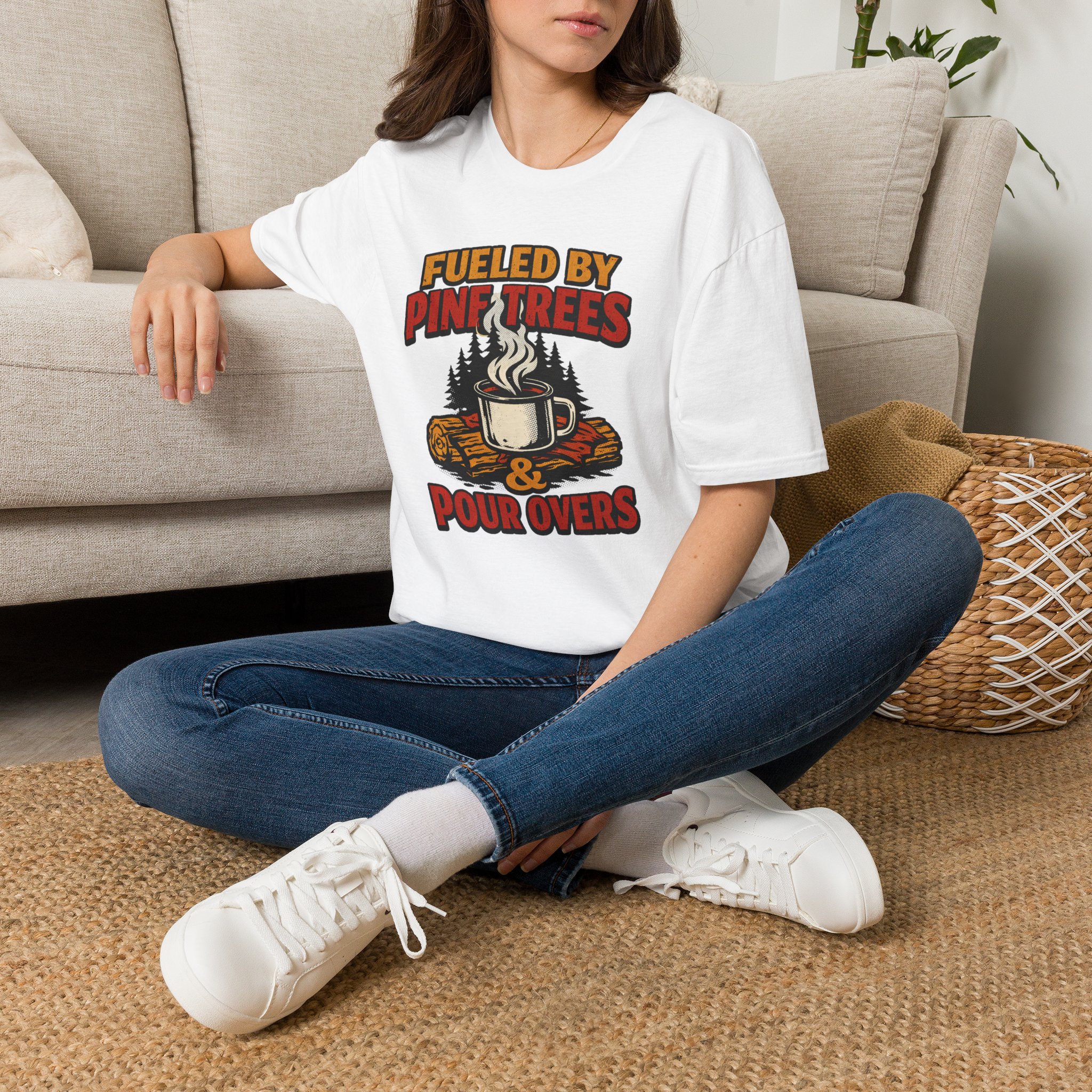 Fueled By Pine Trees And Pour Overs T-Shirt.png - Image 2