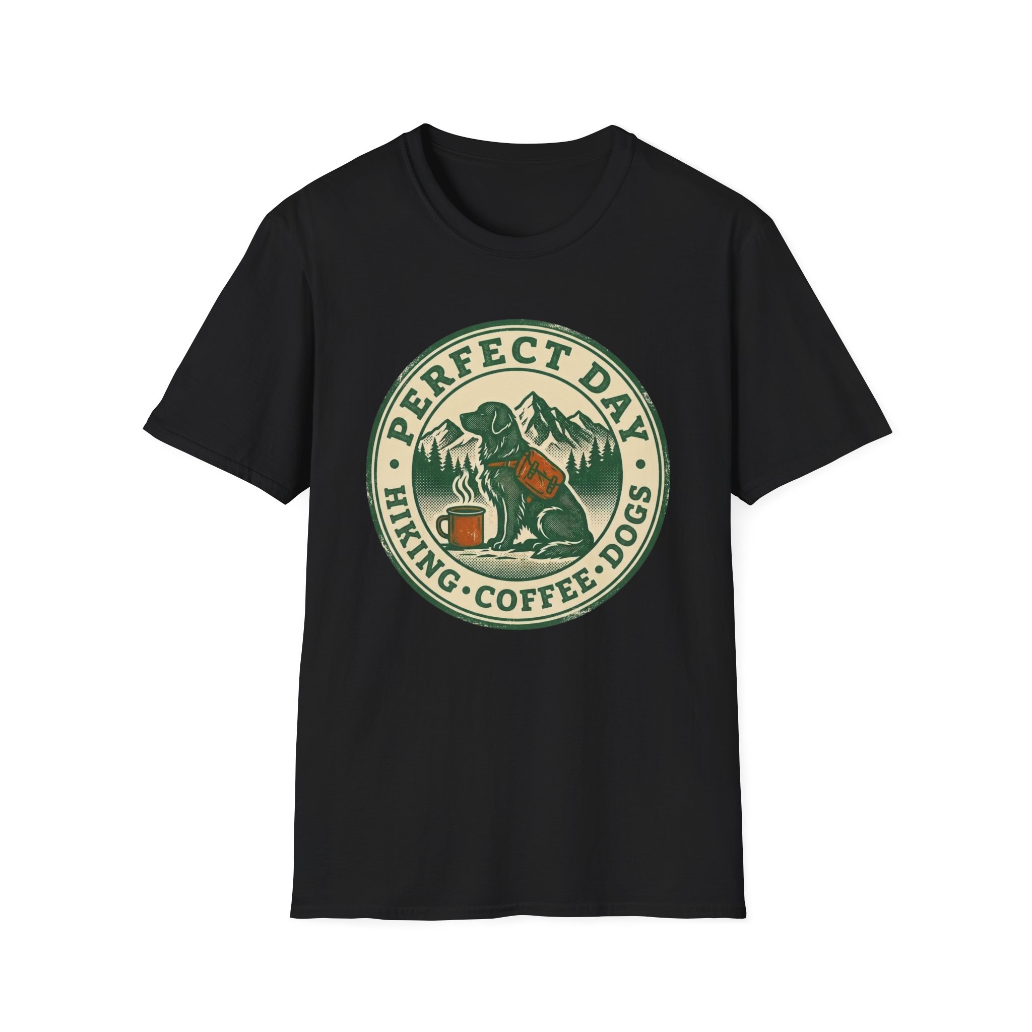 Perfect Day - Hiking Coffee Dogs T-Shirt - Image 7