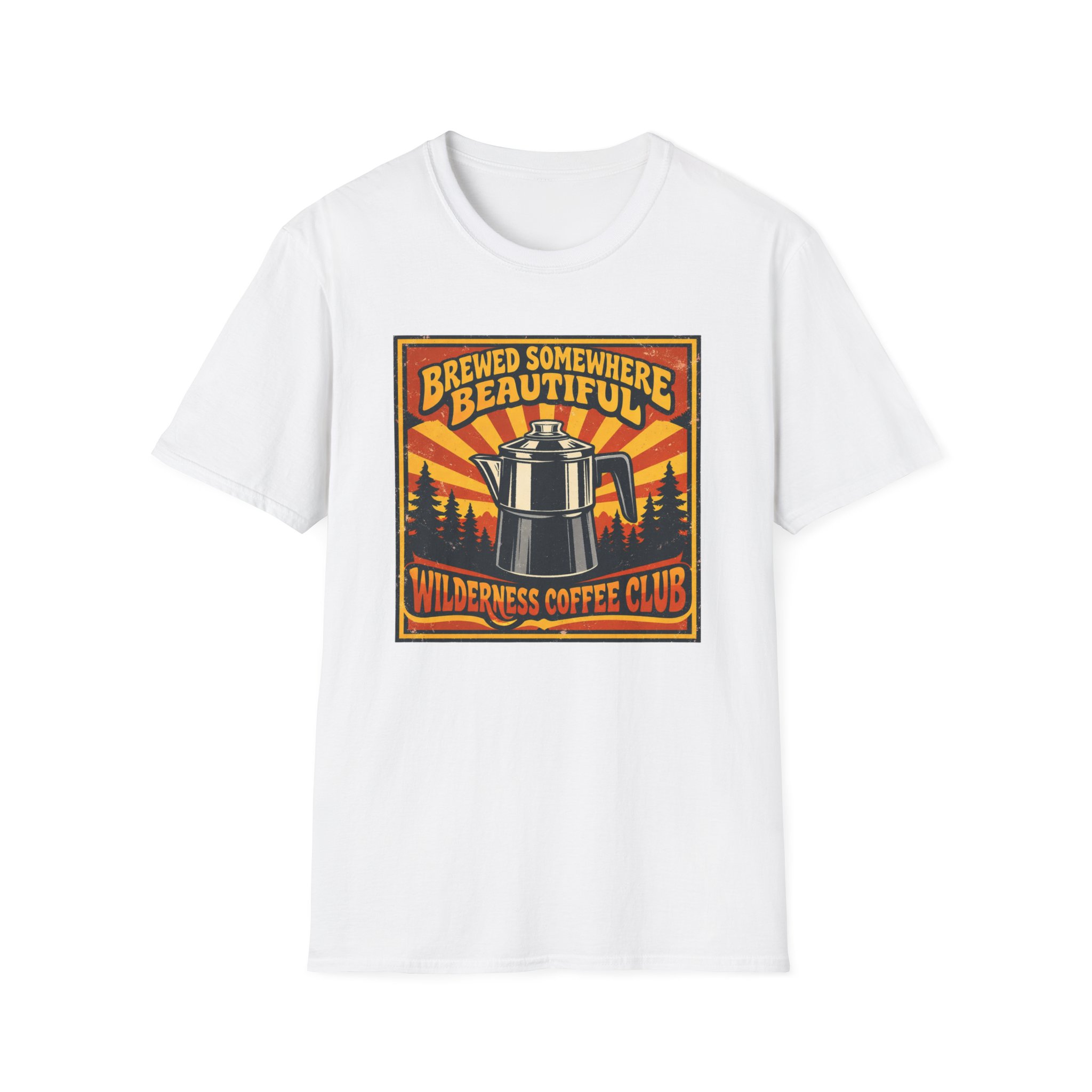 Brewed Somewhere Beautiful Poster Style T-shirt - Image 3