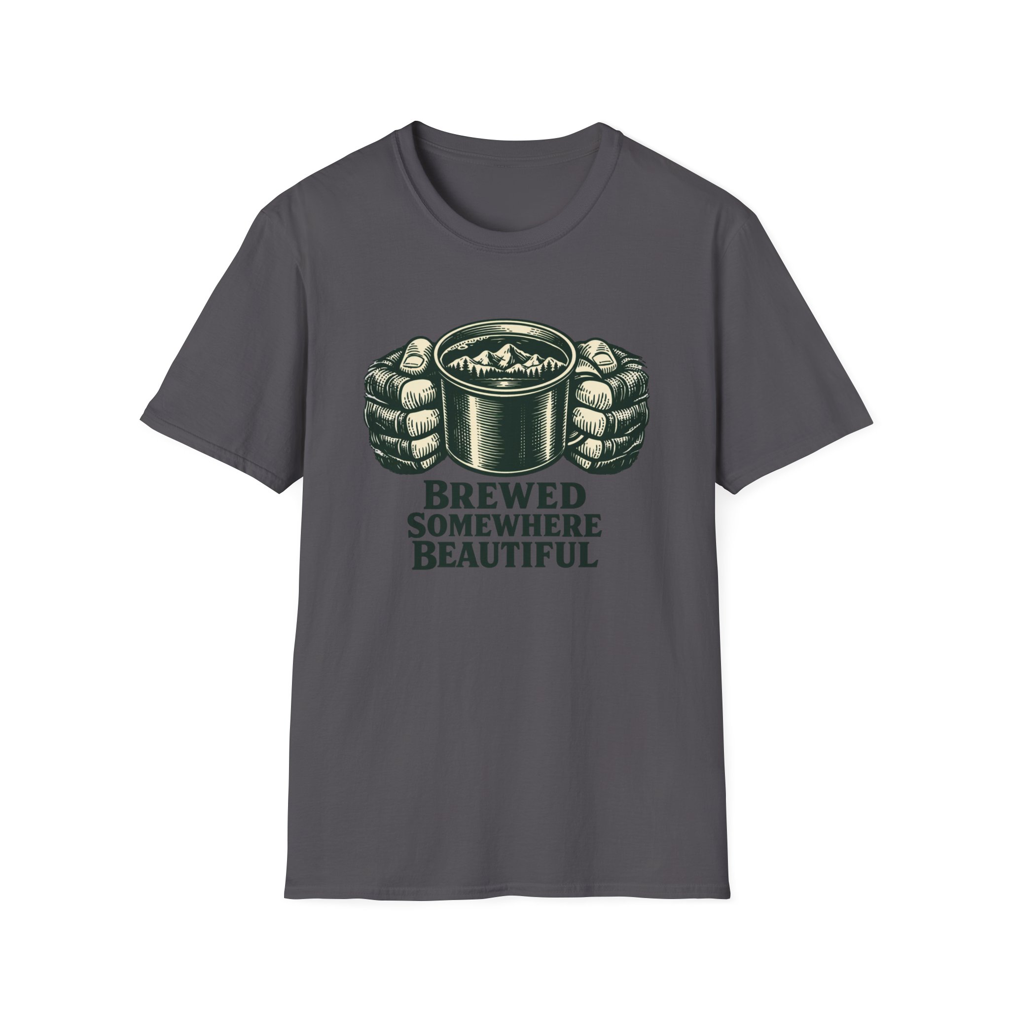 Brewed Somewhere Beautiful Metal T-Shirt - Image 23