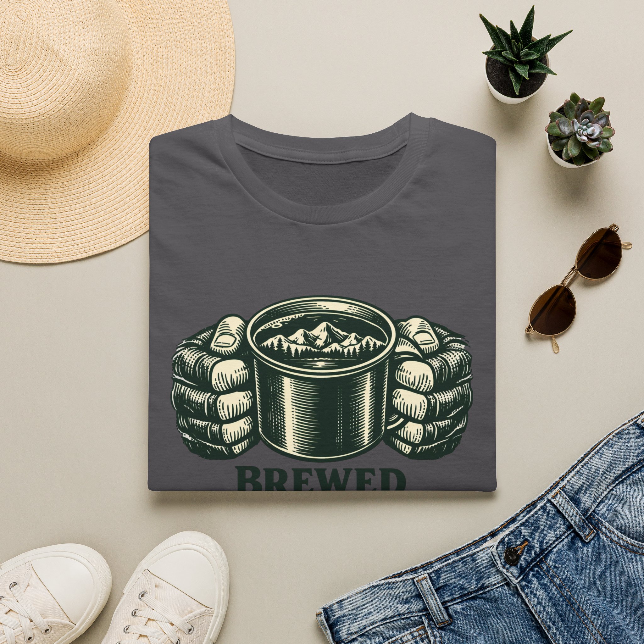 Brewed Somewhere Beautiful Metal T-Shirt - Image 21