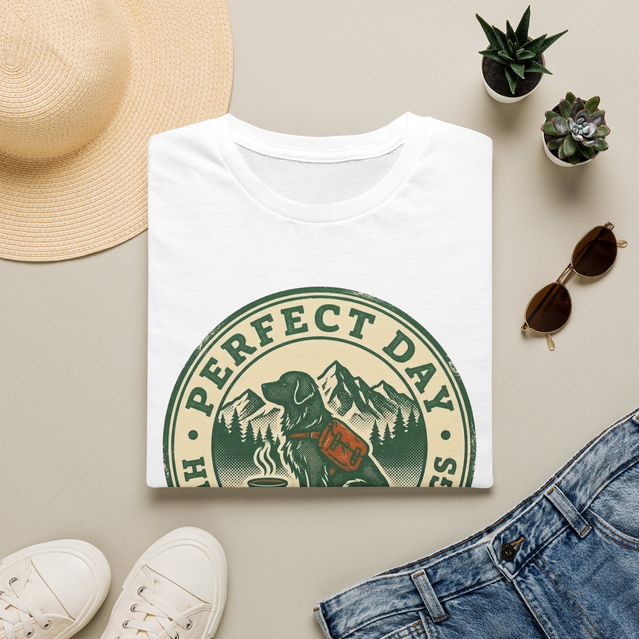 Perfect Day - Hiking Coffee Dogs T-Shirt