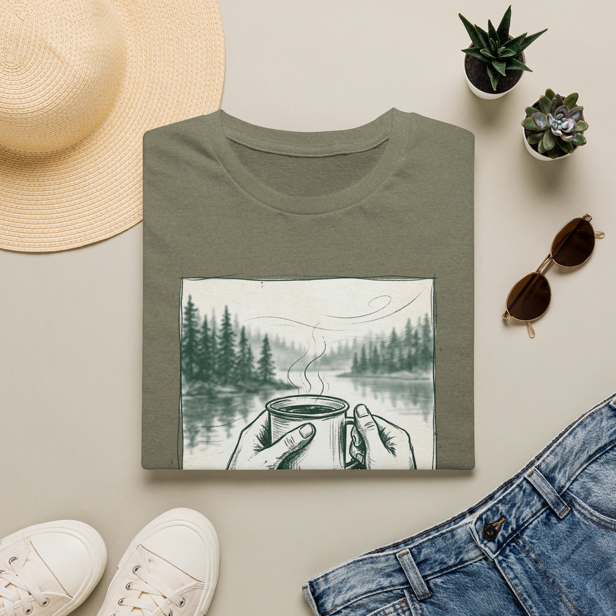 Brewed Somewhere Beautiful Sketch T-Shirt - Image 9
