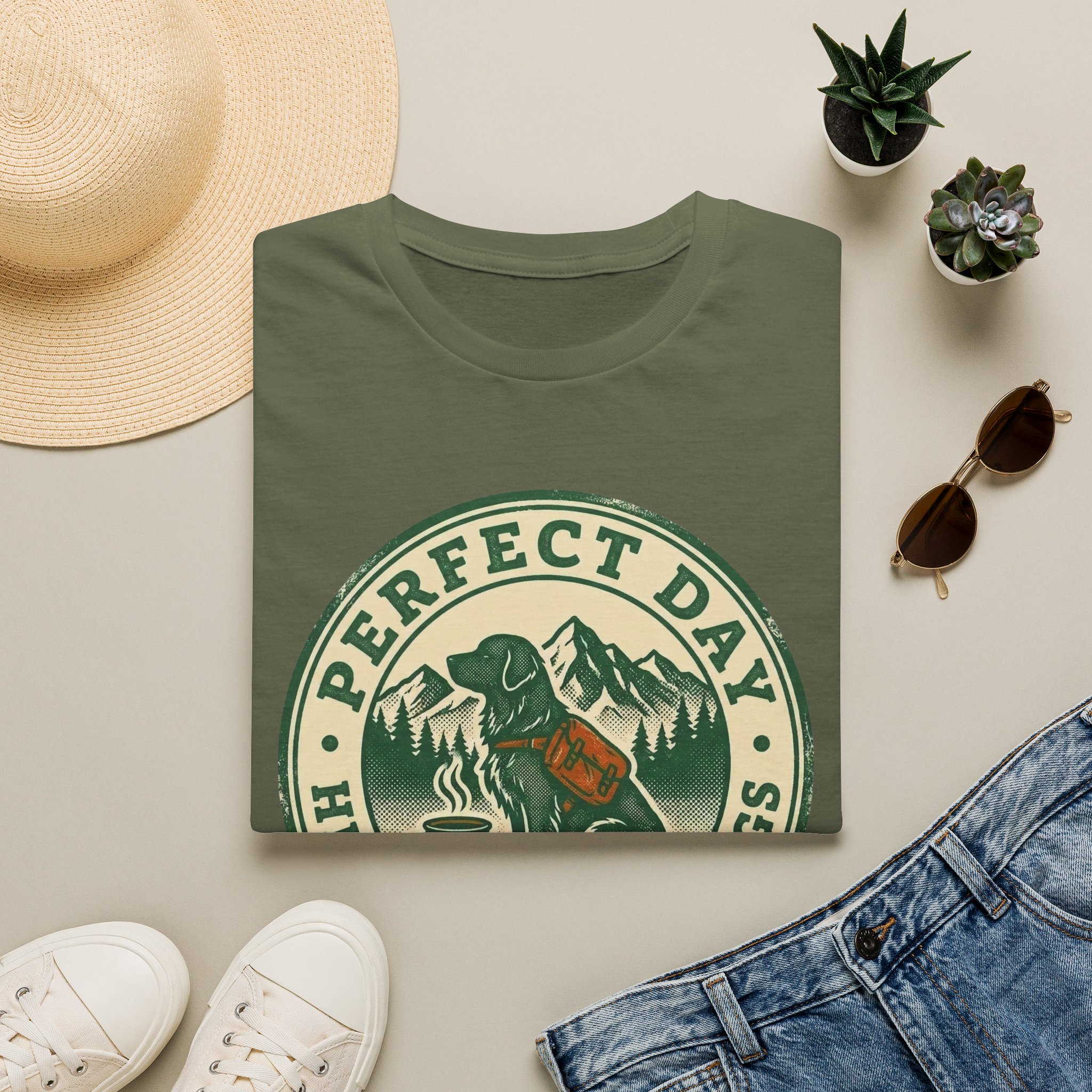 Perfect Day - Hiking Coffee Dogs T-Shirt - Image 17