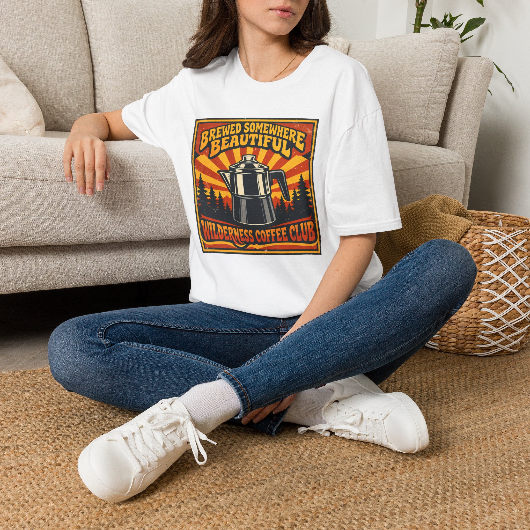 Brewed Somewhere Beautiful Poster Style T-shirt - Image 2