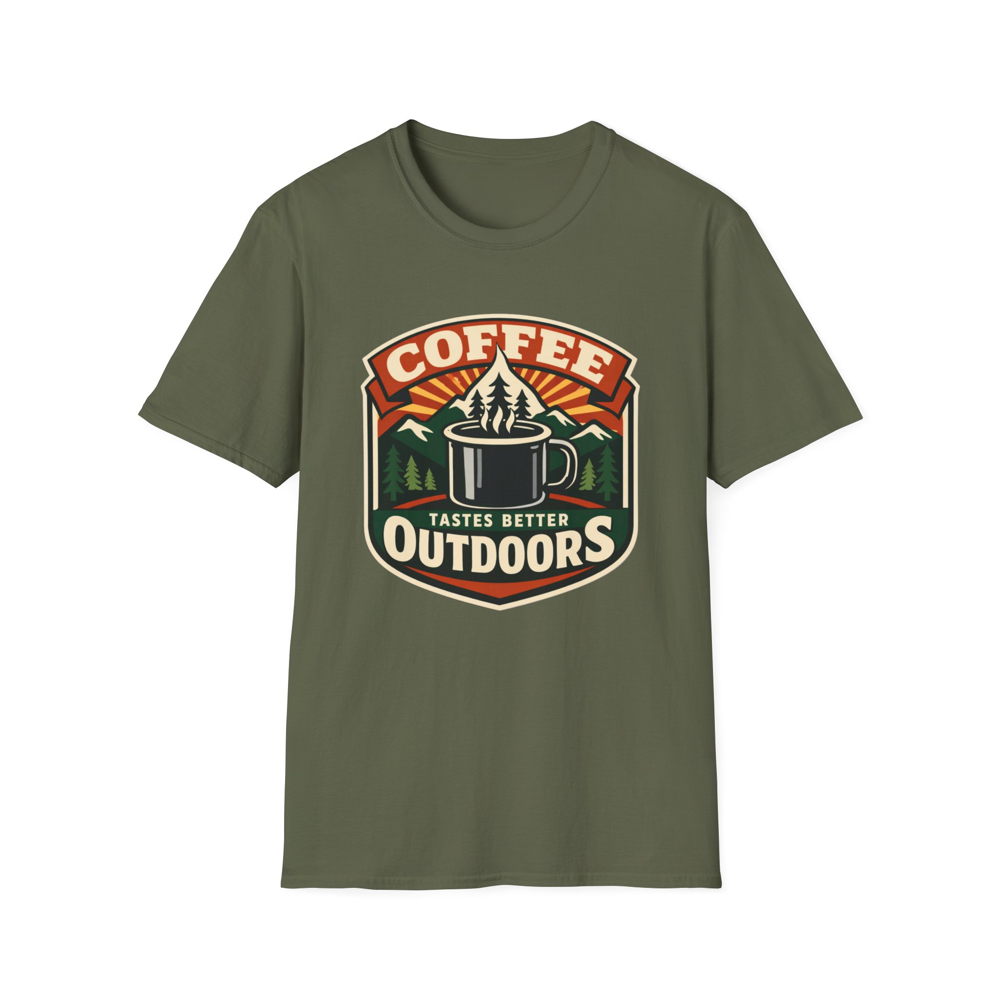 Coffee Tastes Better Outdoors T-Shirt - Image 19