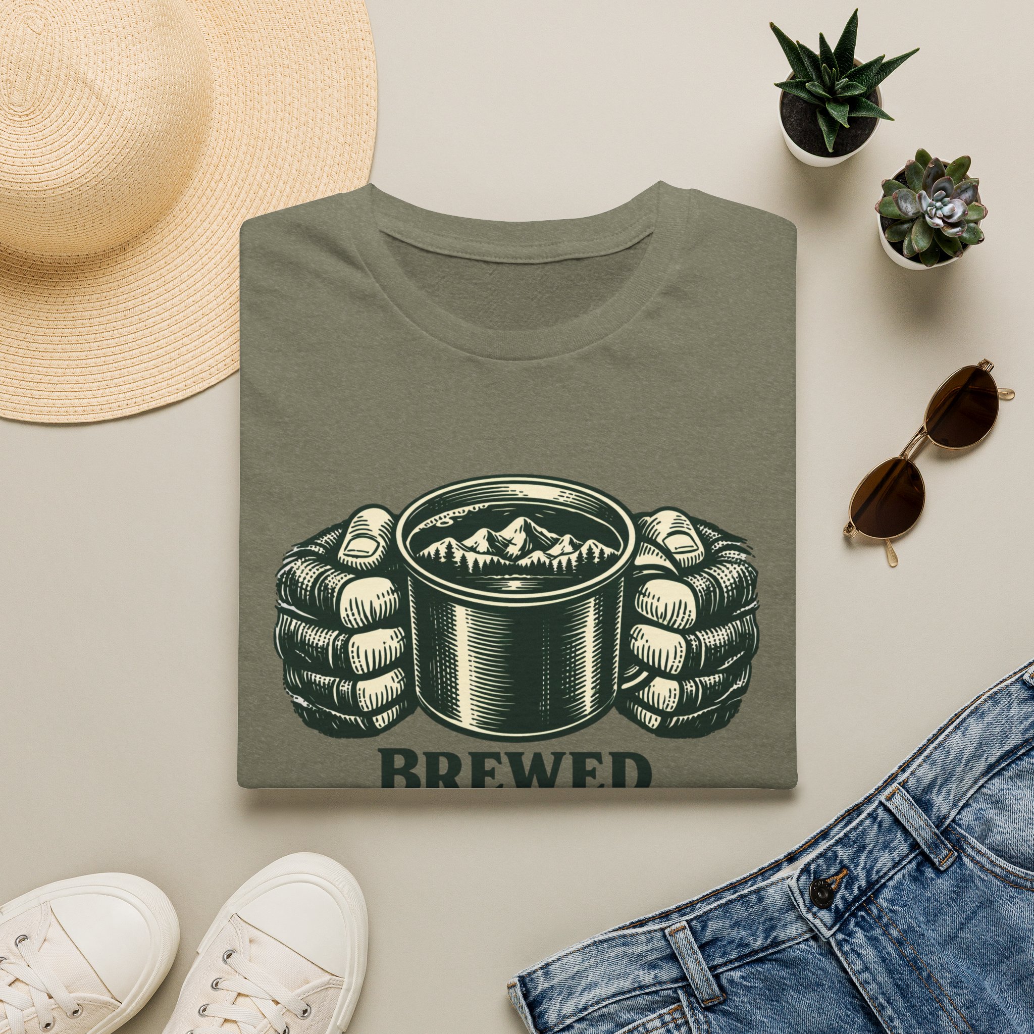 Brewed Somewhere Beautiful Metal T-Shirt - Image 9