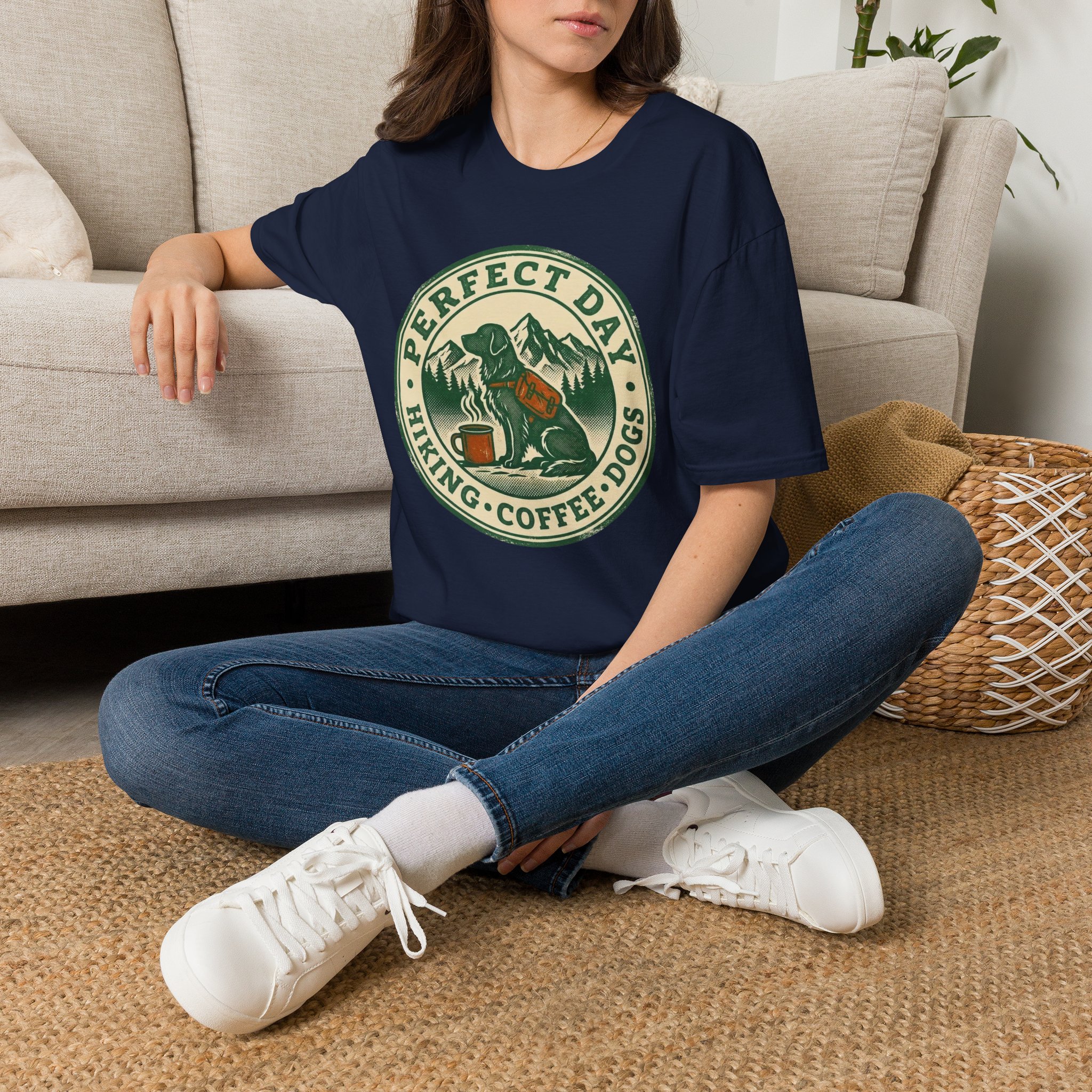 Perfect Day - Hiking Coffee Dogs T-Shirt - Image 30