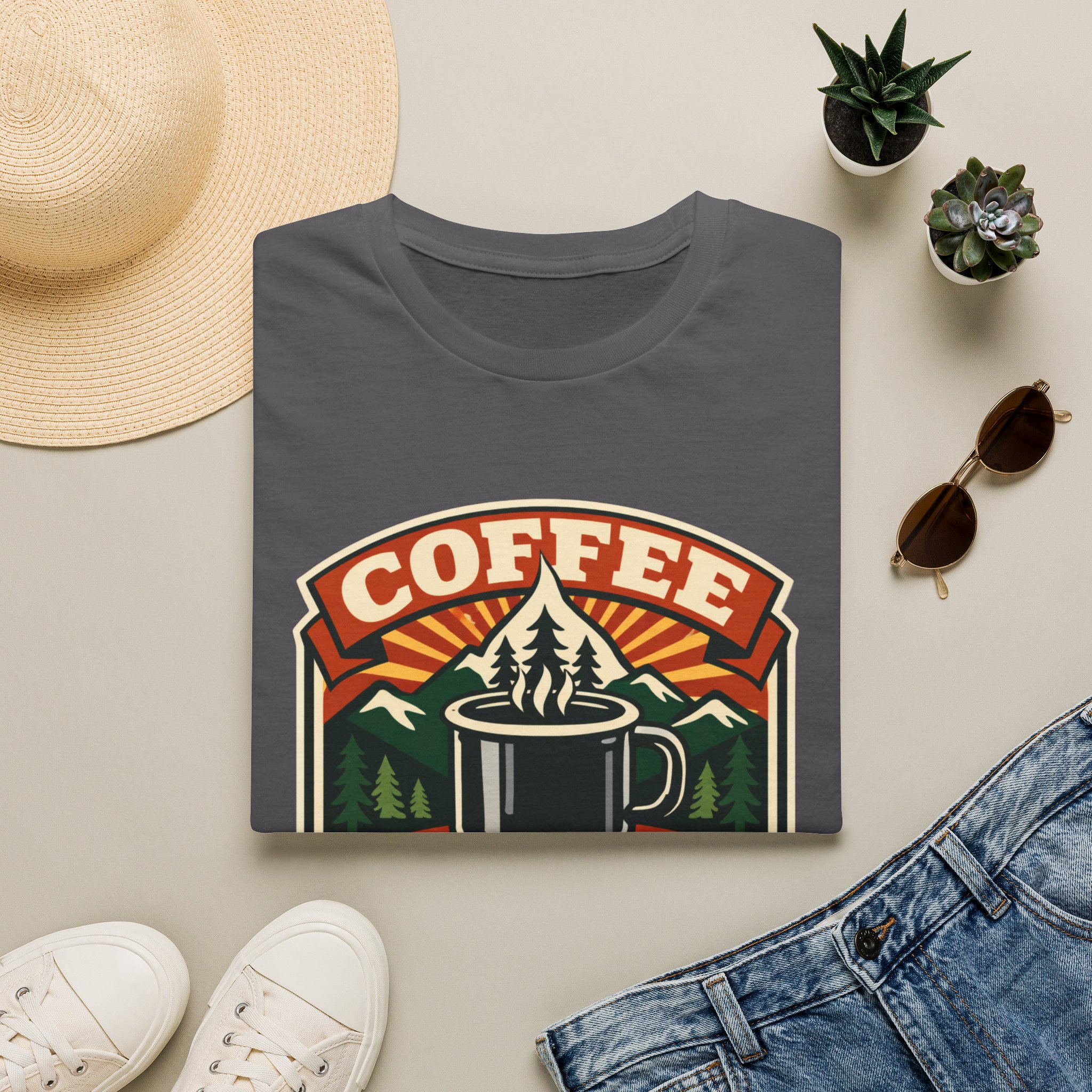 Coffee Tastes Better Outdoors T-Shirt - Image 25