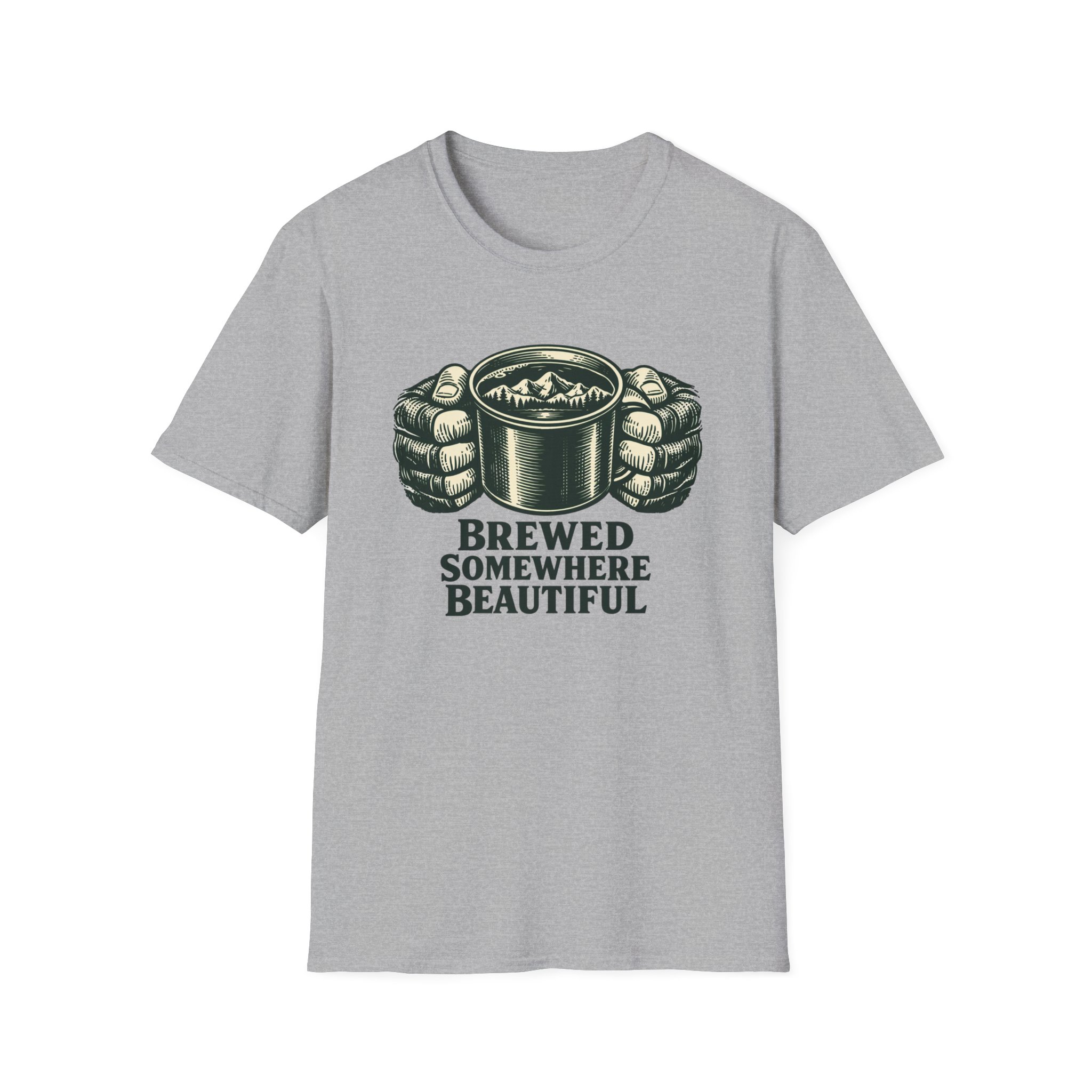 Brewed Somewhere Beautiful Metal T-Shirt - Image 7
