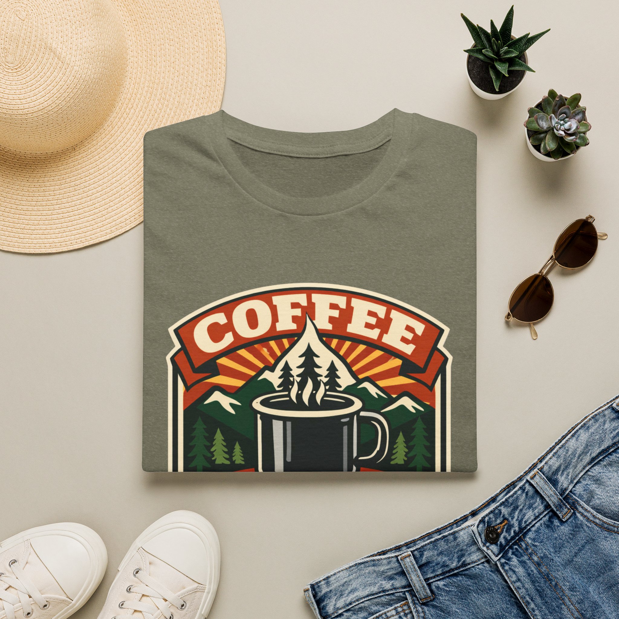 Coffee Tastes Better Outdoors T-Shirt - Image 13