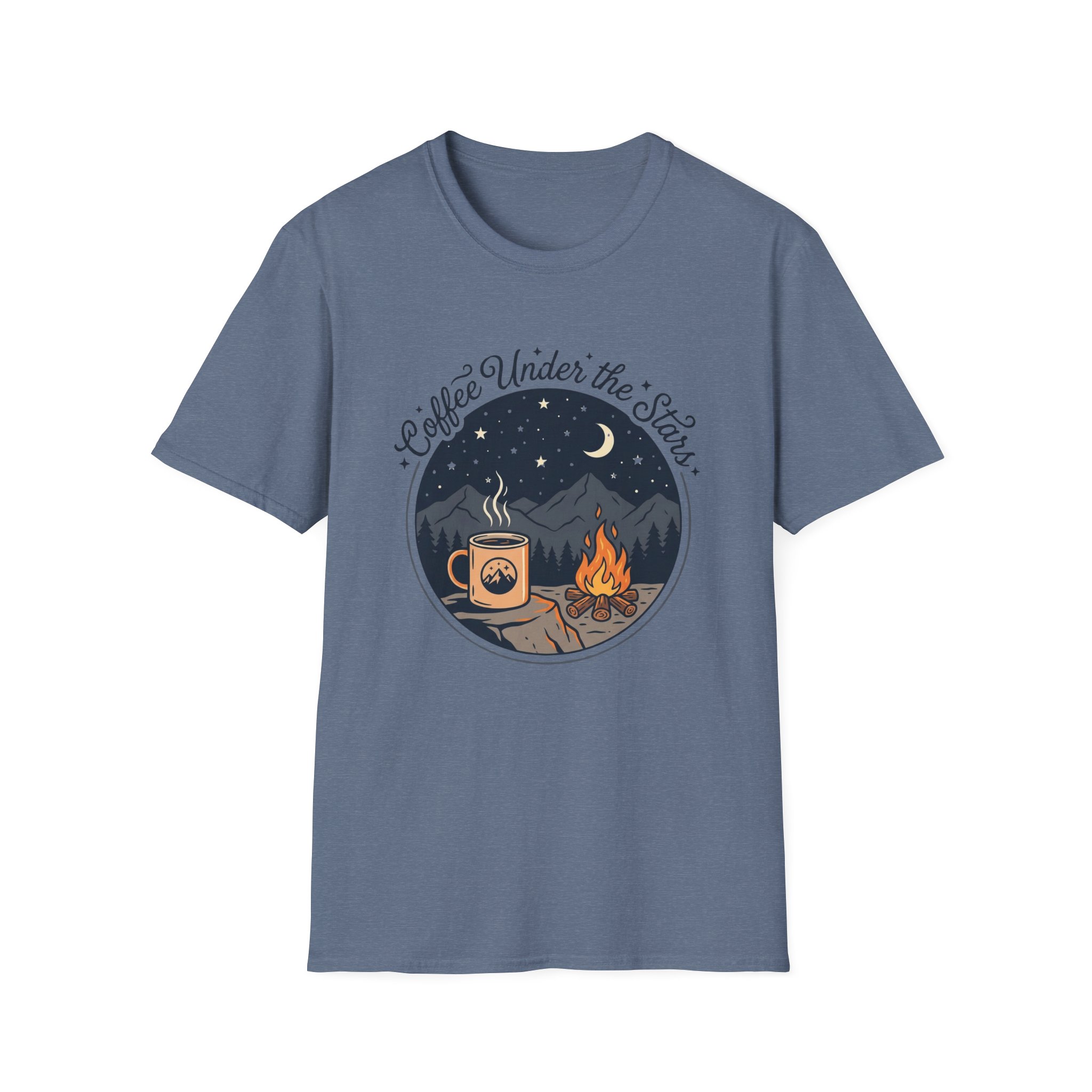 Coffee Under The Stars Cartoon Style T-Shirt - Image 15