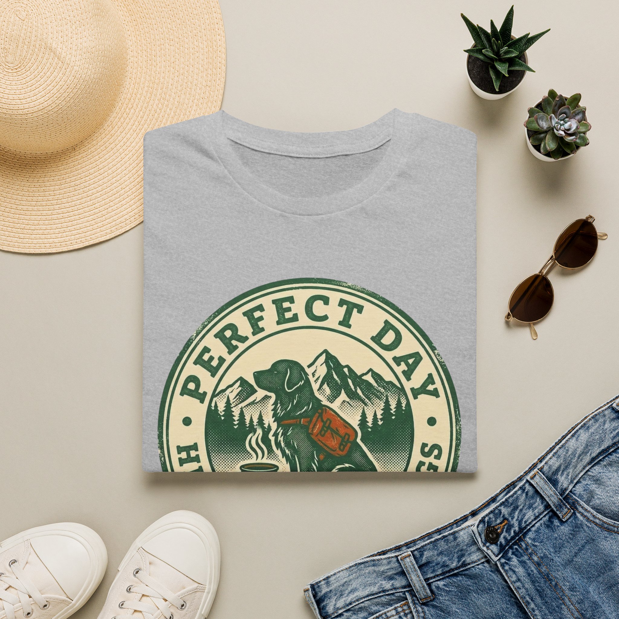Perfect Day - Hiking Coffee Dogs T-Shirt - Image 9