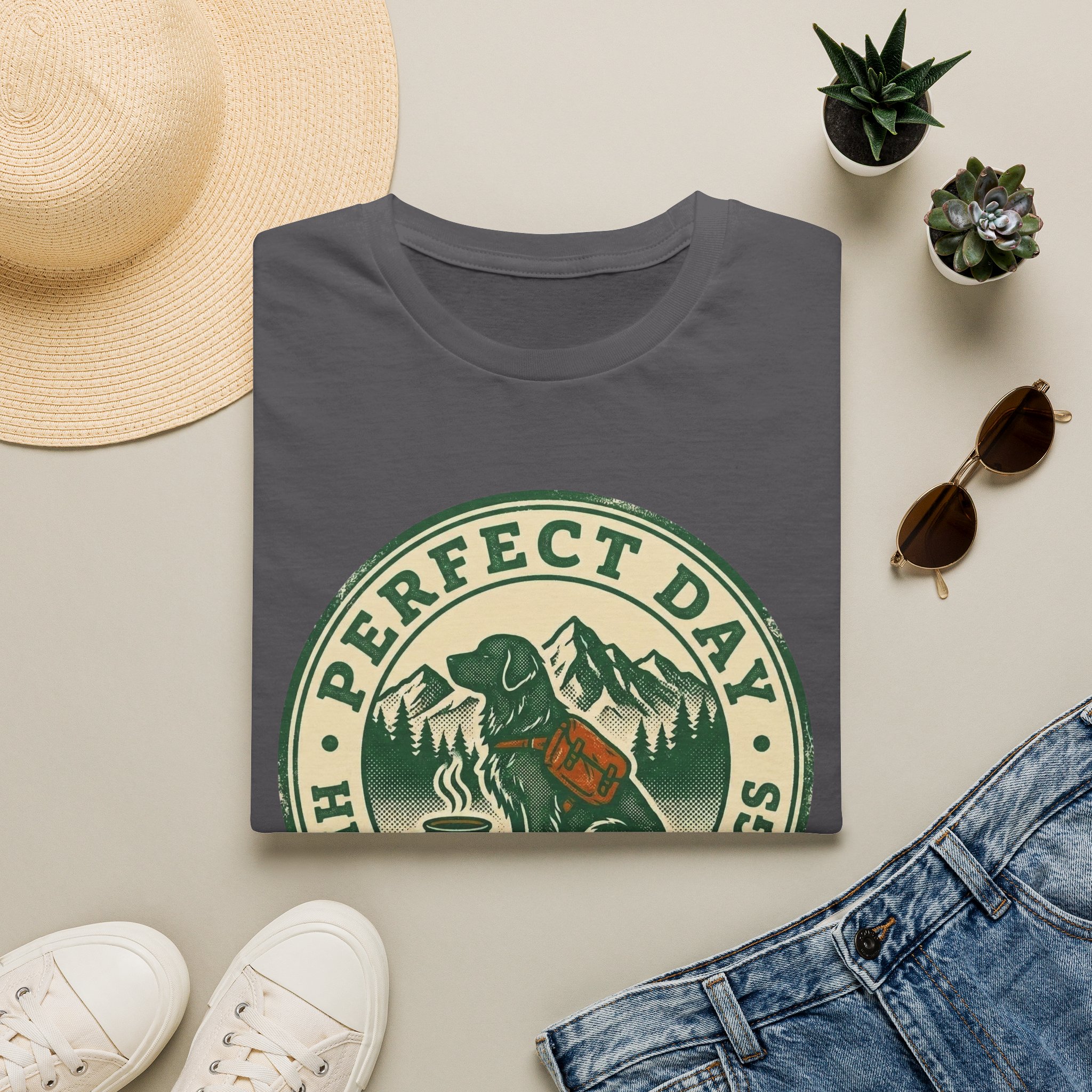 Perfect Day - Hiking Coffee Dogs T-Shirt - Image 25