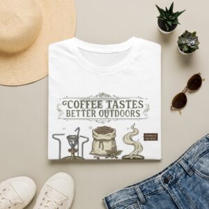 Coffee Taste Better Outdoors T-Shirt V1