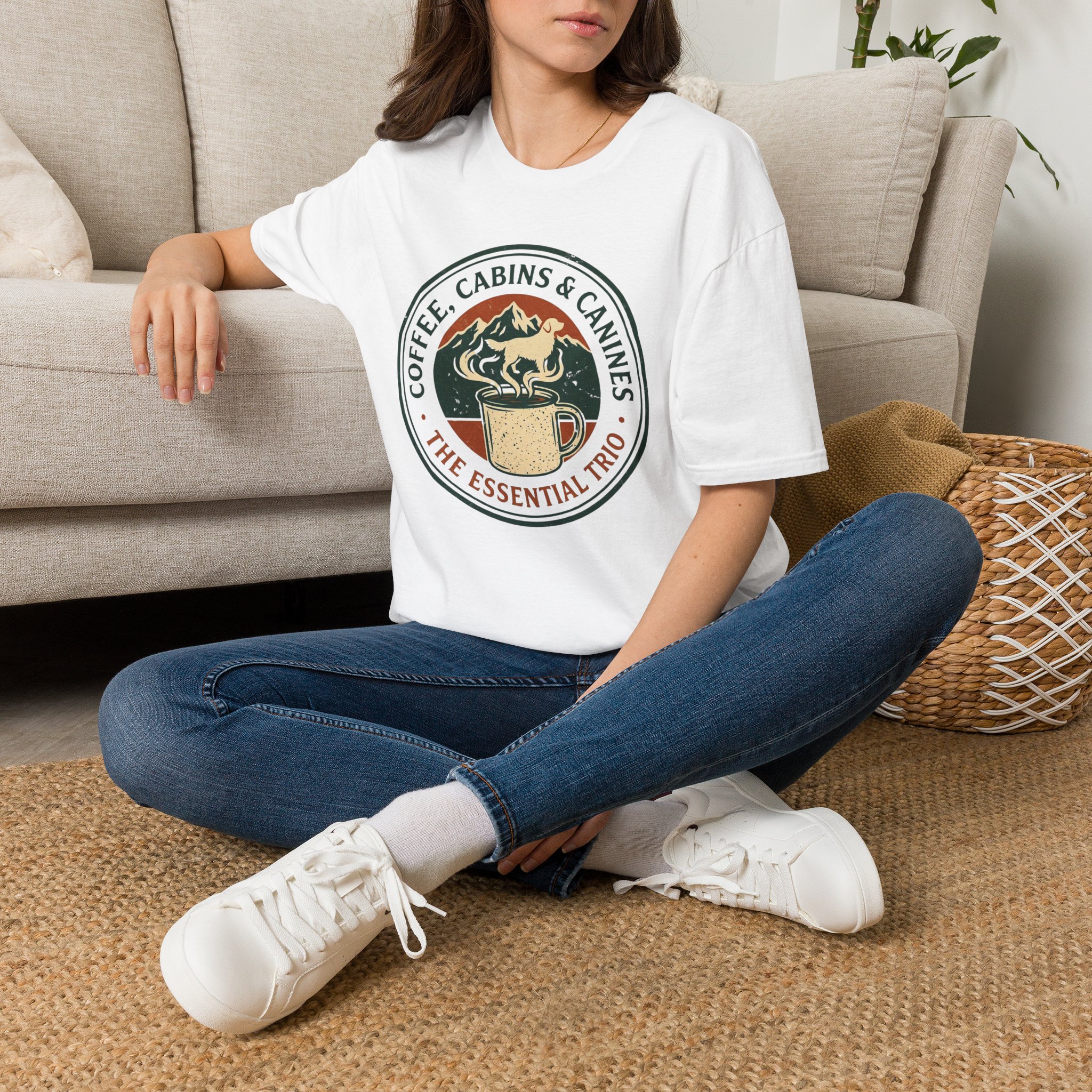Coffee, Cabins & Canines - The Essential Trio T-Shirt - Image 2