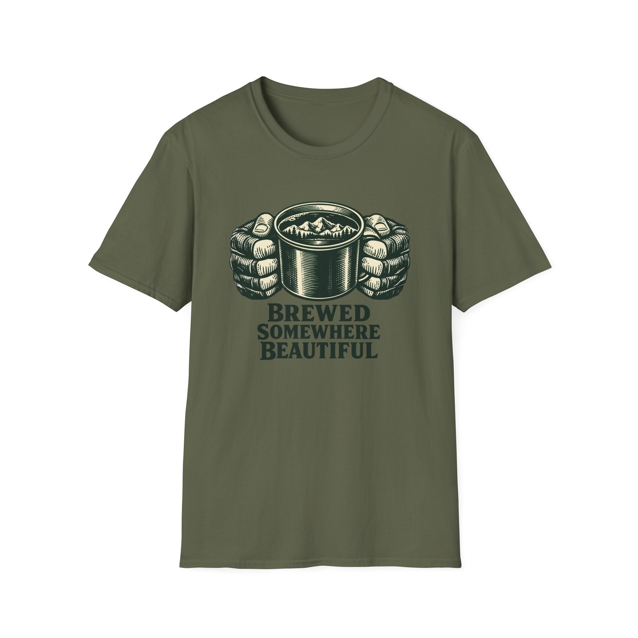 Brewed Somewhere Beautiful Metal T-Shirt - Image 15