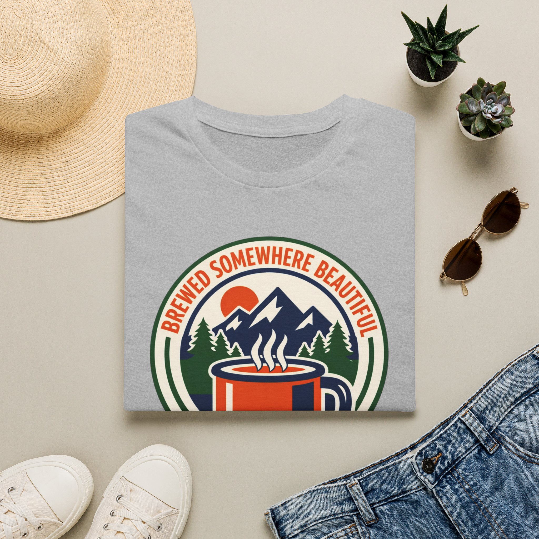 Brewed Somewhere Beautiful Emblem T-Shirt - Image 9
