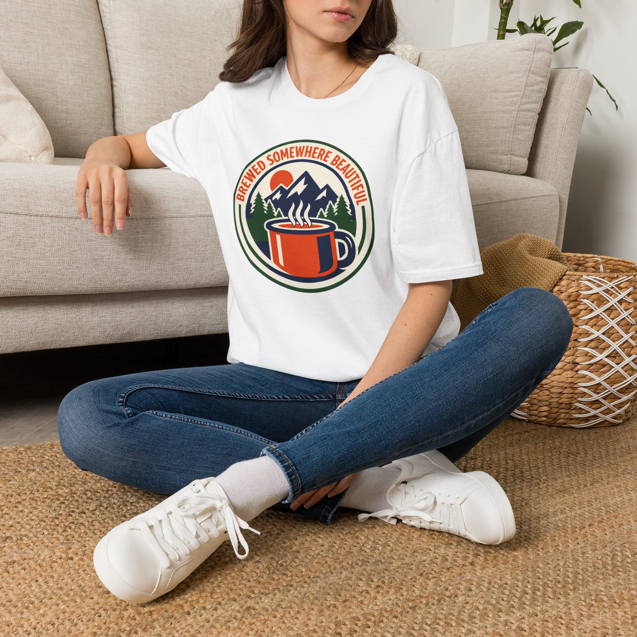 Brewed Somewhere Beautiful Emblem T-Shirt - Image 2