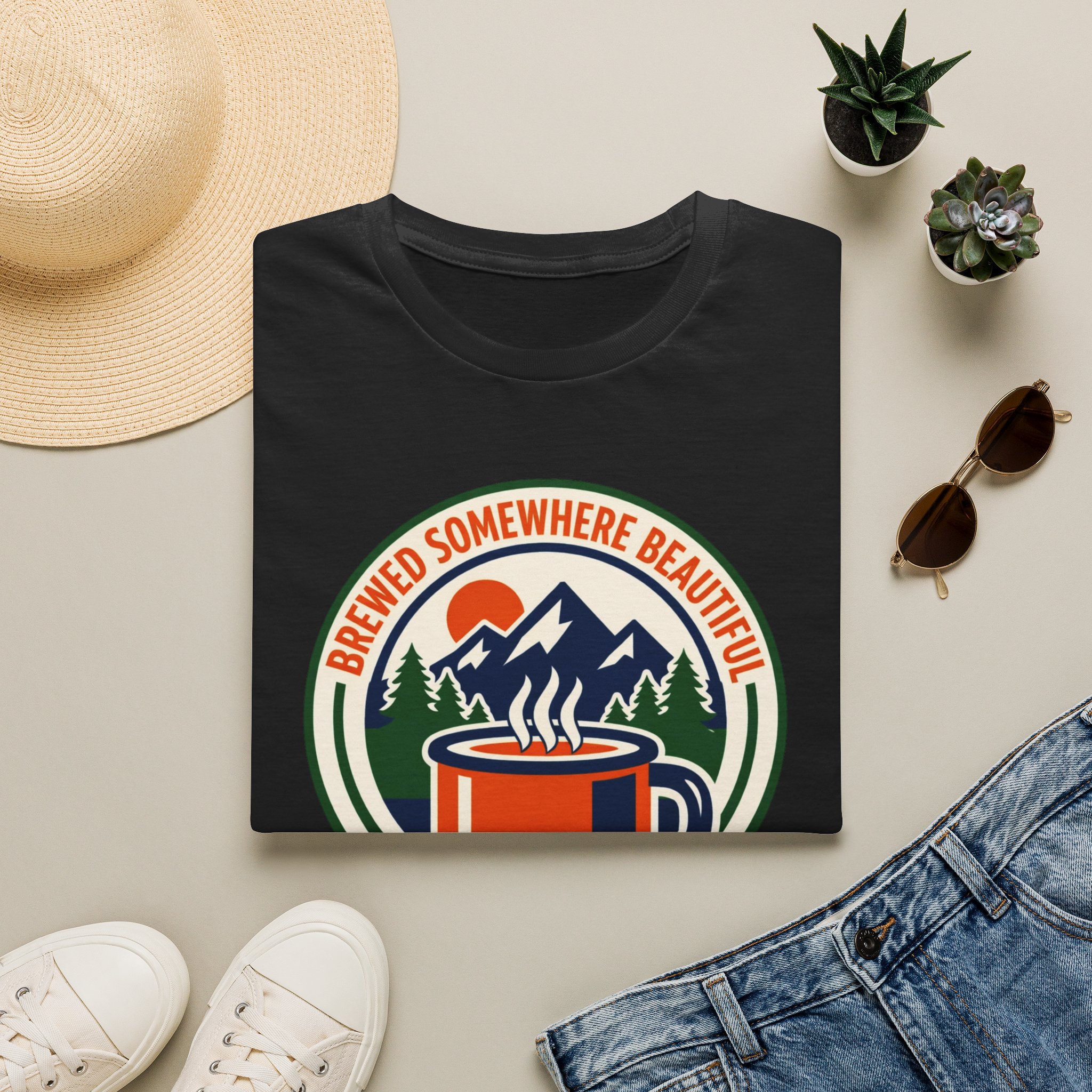 Brewed Somewhere Beautiful Emblem T-Shirt - Image 5
