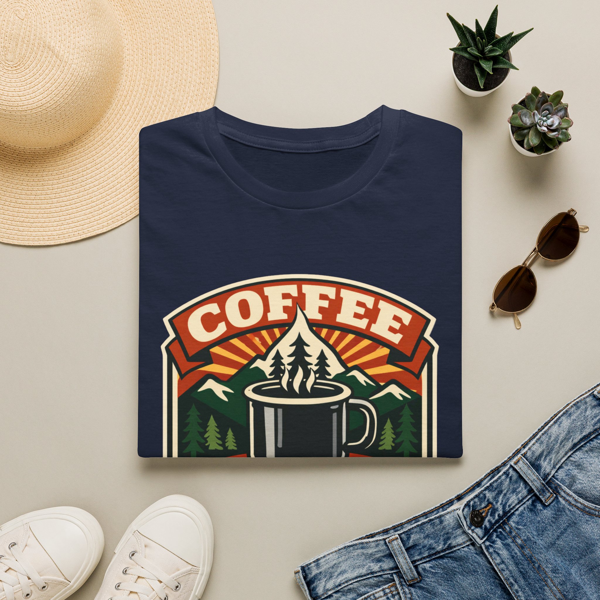 Coffee Tastes Better Outdoors T-Shirt - Image 29