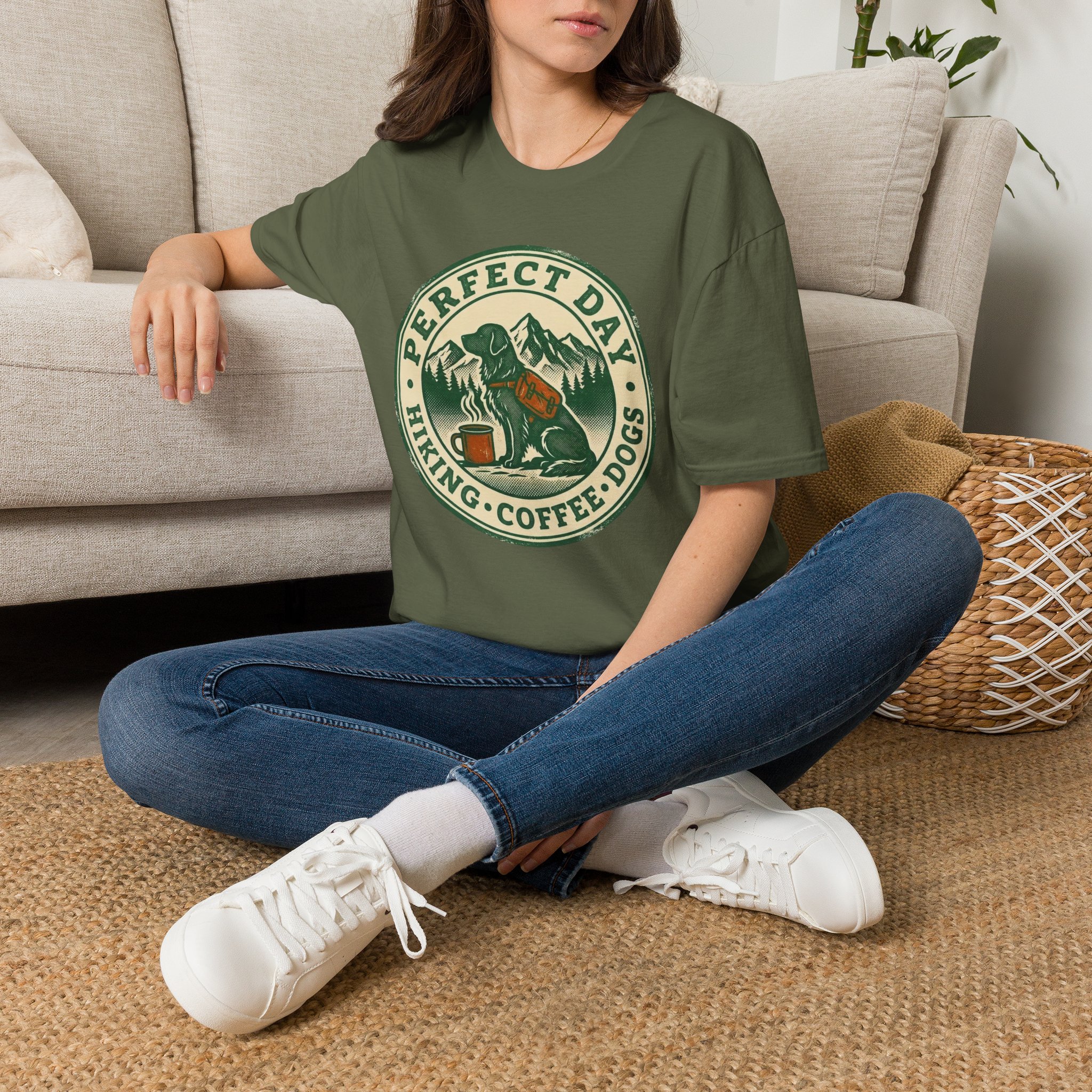 Perfect Day - Hiking Coffee Dogs T-Shirt - Image 18