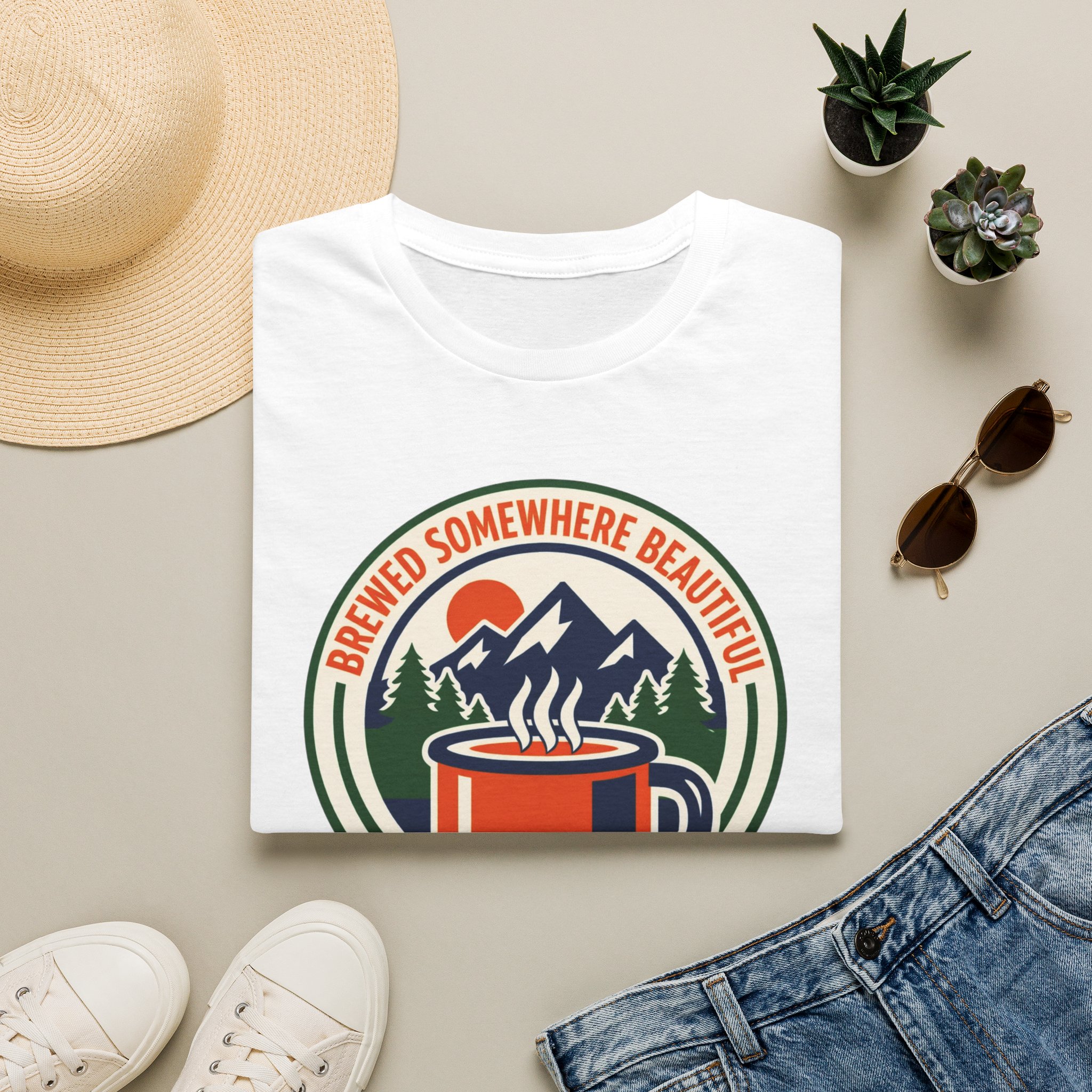Brewed Somewhere Beautiful Emblem T-Shirt