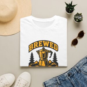 Brewed Somewhere Beautiful Coffee Pot T Shirt