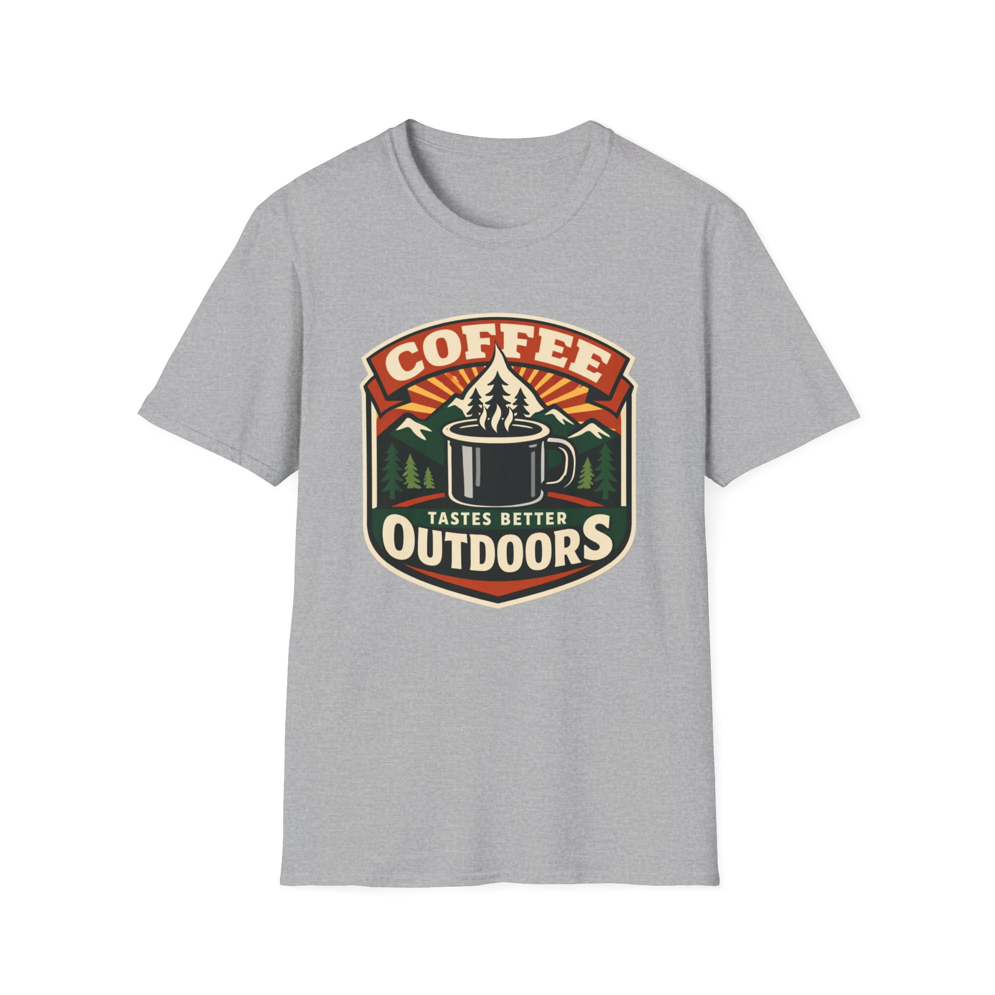 Coffee Tastes Better Outdoors T-Shirt - Image 11