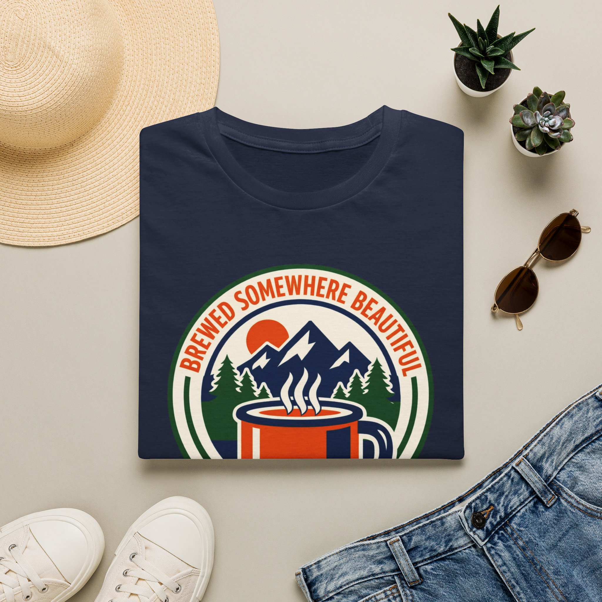 Brewed Somewhere Beautiful Emblem T-Shirt - Image 29