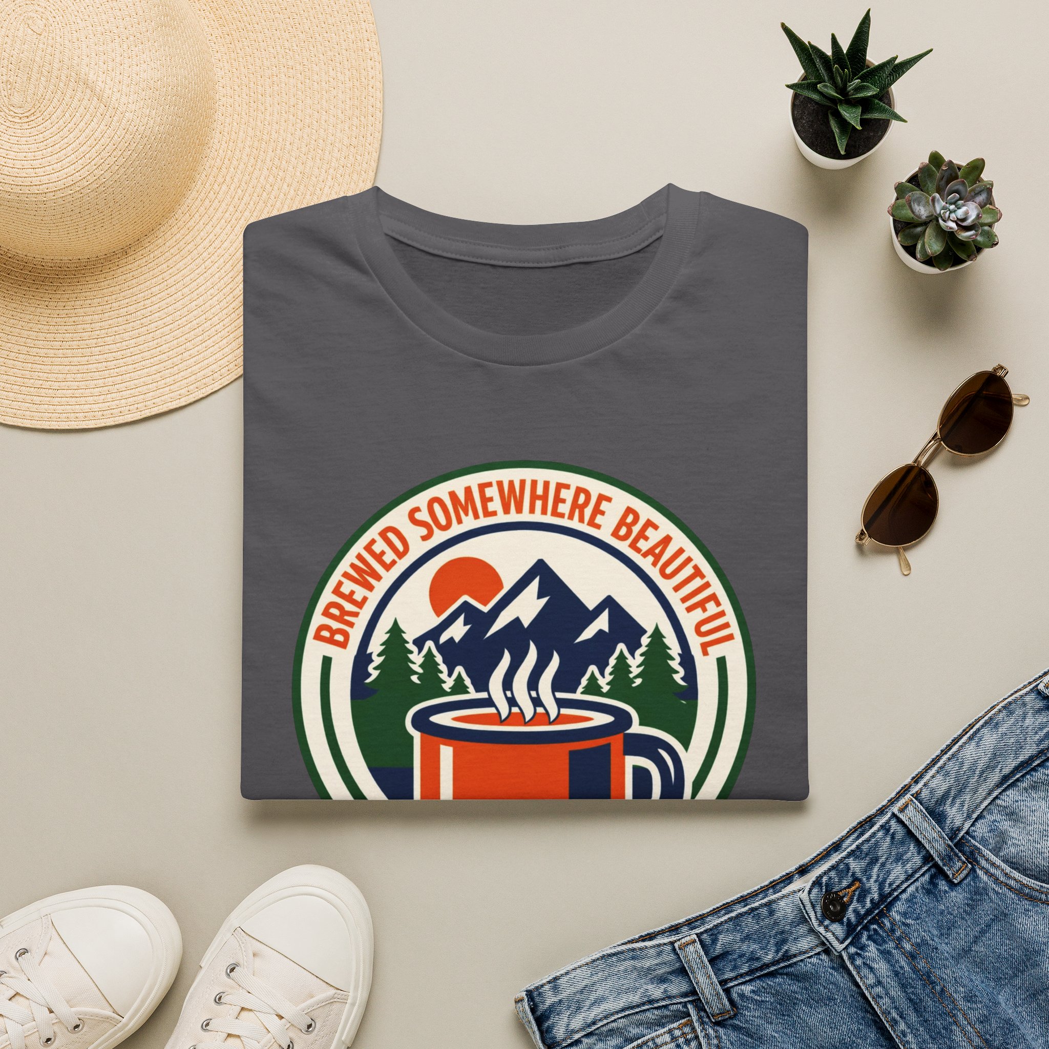 Brewed Somewhere Beautiful Emblem T-Shirt - Image 25