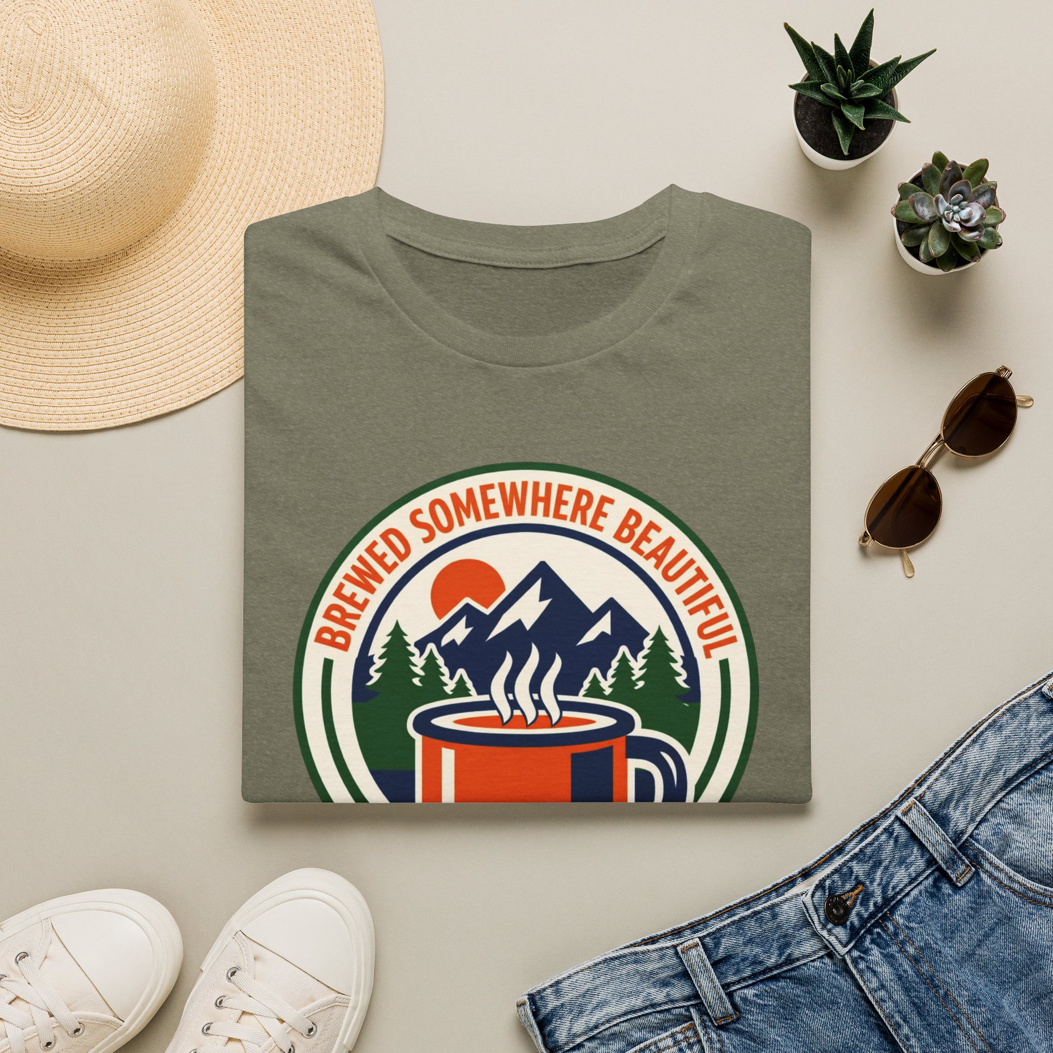 Brewed Somewhere Beautiful Emblem T-Shirt - Image 13