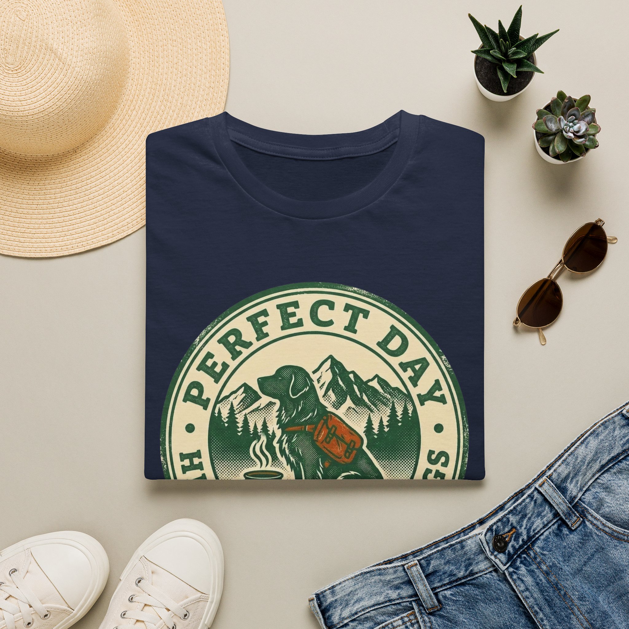 Perfect Day - Hiking Coffee Dogs T-Shirt - Image 29